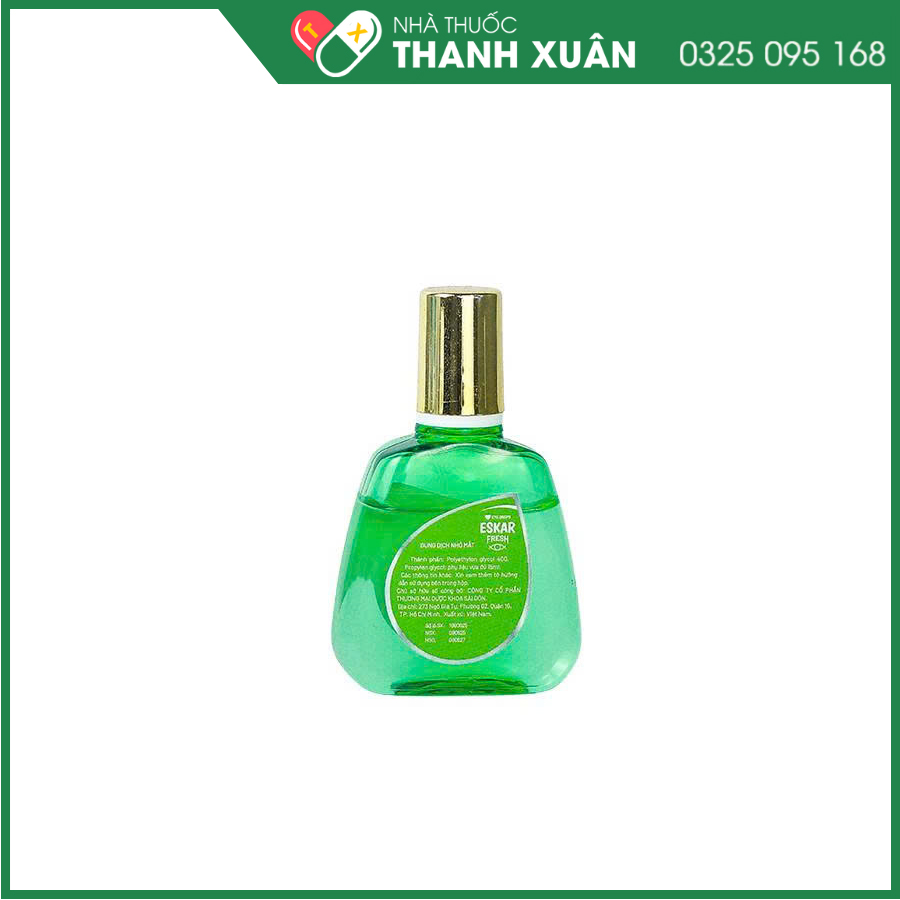 Eskar Fresh dung dịch nhỏ mắt giúp hỗ trợ làm giảm khô mắt, ngứa, kích ứng mắt, phòng ngừa các bệnh về mắt